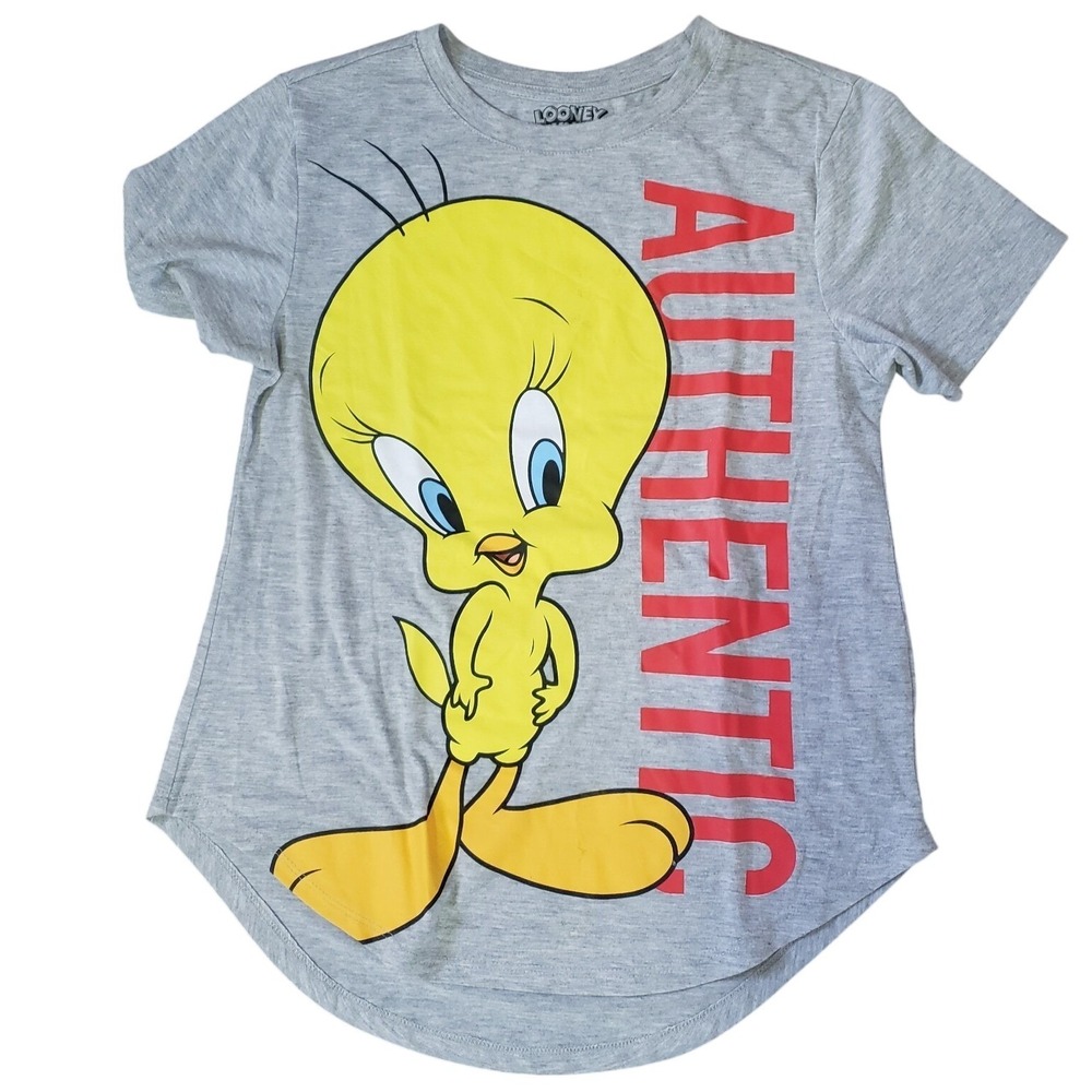 Looney Tunes Tweety Bird Graphic Tee Authentic Short Sleeve Shirt Medium 7-9